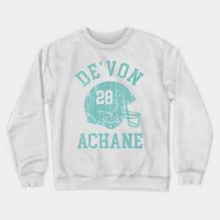 De'Von Achane Miami Helmet Font Crewneck Sweatshirt